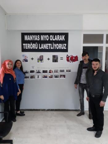 Yüksekokul Öğrencilerimiz Ülkemiz için Şehitlik mertebesine ulaşanları unutmadı !
